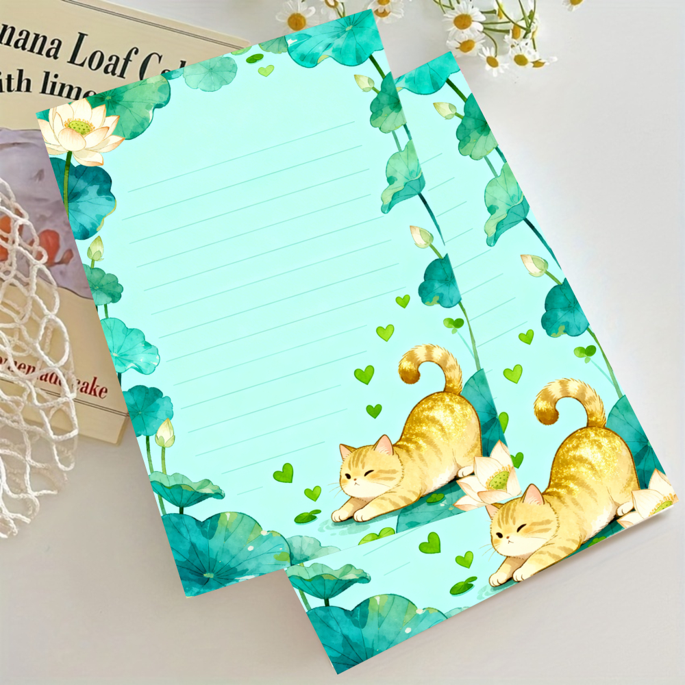 TEMU 40 Fogli di Carta Colorata A4 a Righe, Carta da Lettere per Notebook, Regalo Origami , , , Foglie, Motivo ad , Carta per Scrittura Qualit�,