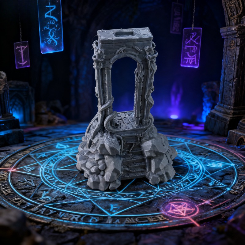 Image of One-piece Gray Portal Ornament, A Collectible Dnd Peripheral Decoration, A Atmosphere, Suitable For Scene Building And Ambiance Creation, A Great Gift For Anniversaries And Christmas