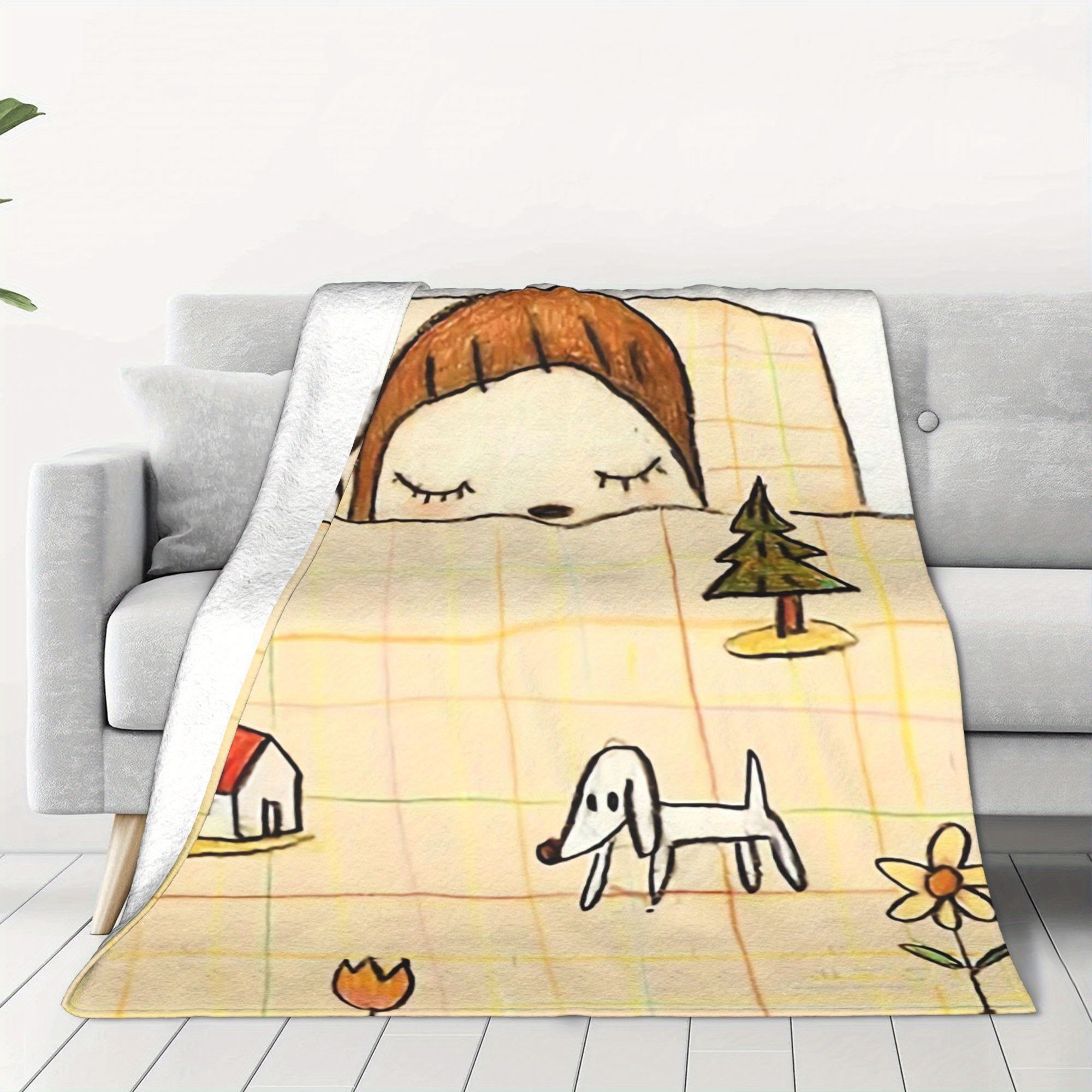 TEMU Blankets Warm Flange Blankets Soft And Comfortable Blanket Picnic Blanket