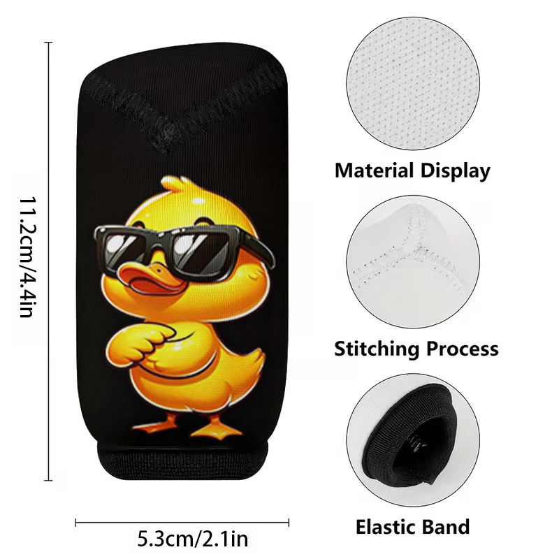 TEMU 1pc Yellow Duck Cartoon Printed Car Gear Dust Cover, Shift Protection Cover, Use, , And Wash, Suitable For Daily /road Trip , Vehicle Interior