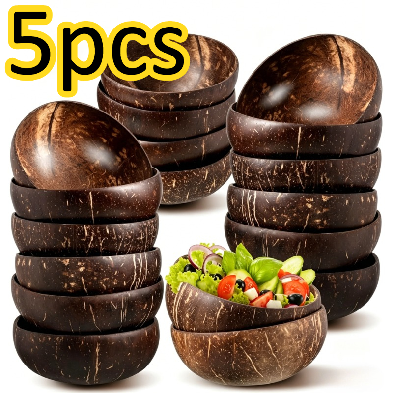 TEMU 5/10pcs Bol en Coque de Fait à , 16oz/500ml, Bol en Coque de Réutilisable, Convient pour Fruits , Salades, Desserts et , Choix Idéal pour la