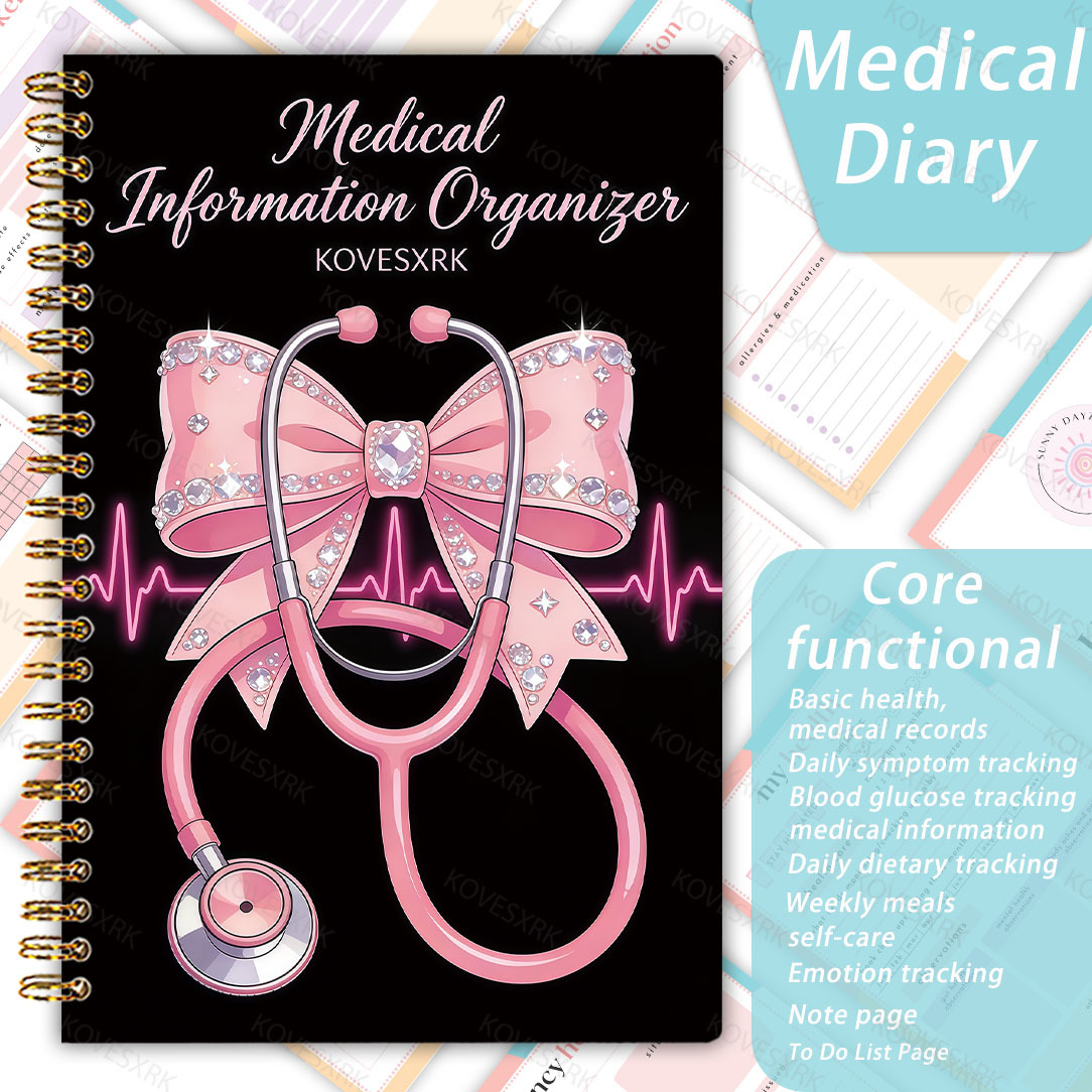 TEMU [] Universal Manual | And Practical Gift For Parents , Personal Medical Diary, Health Record Organizer For Home Care And Living, Medical History