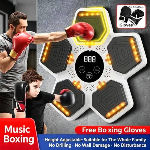 indoor home exercise boxing mat with boxing gloves music boxing wall mounted music boxing mat suitable for beginners and professionals