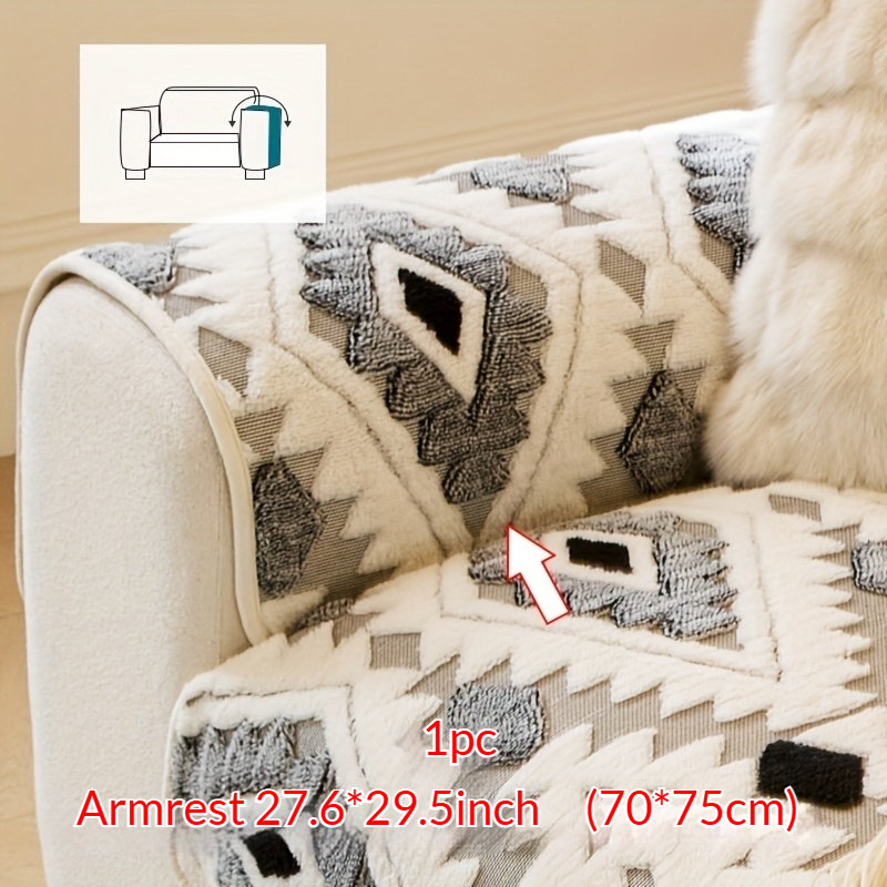 1pc Of Thick Plush Cushion For Sofas, Made From Pet-friendly Material, Featuring A Non-slip, Machine-washable Protective Cover, Ideal For Decorating Sofas In Offices, Bedrooms, Living Rooms, And More