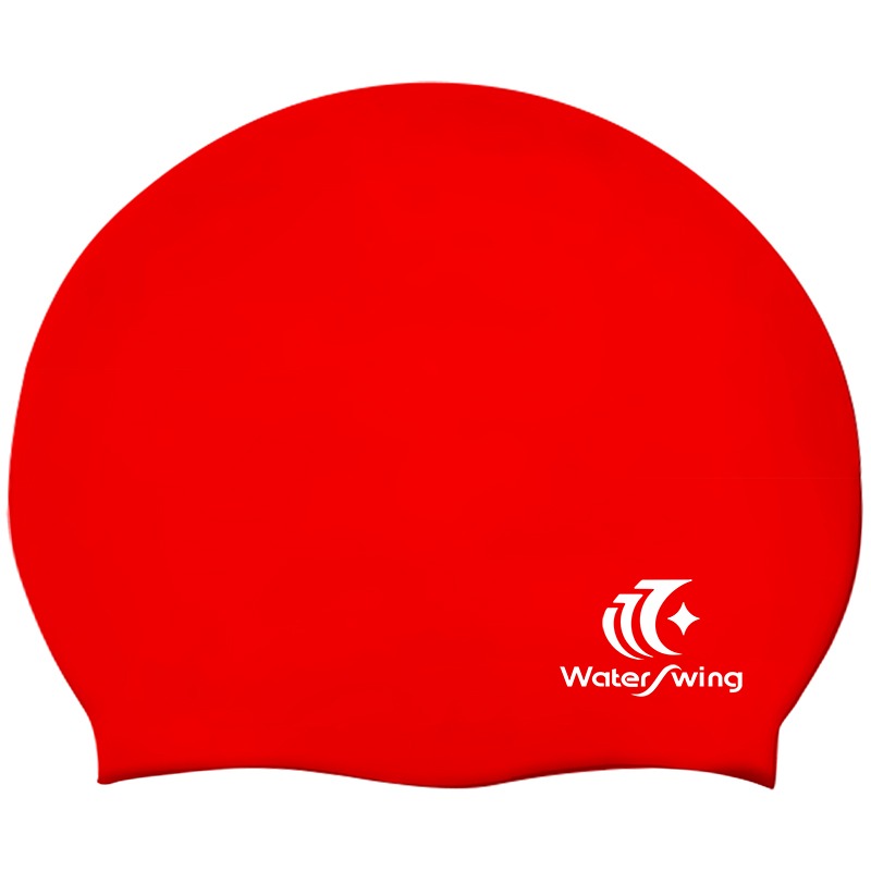 Solid Color Silicone Swim Cap for Adults