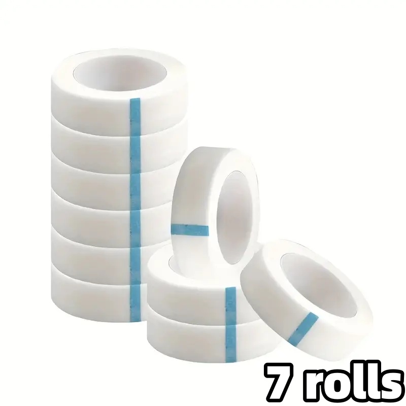 TEMU 7 Rotoli di Cerotti per Estensioni Ciglia, Nastro , Cerotti Traspiranti Micro-Perforati, Strumenti Trucco in Tessuto Non Tessuto, Cerotti per