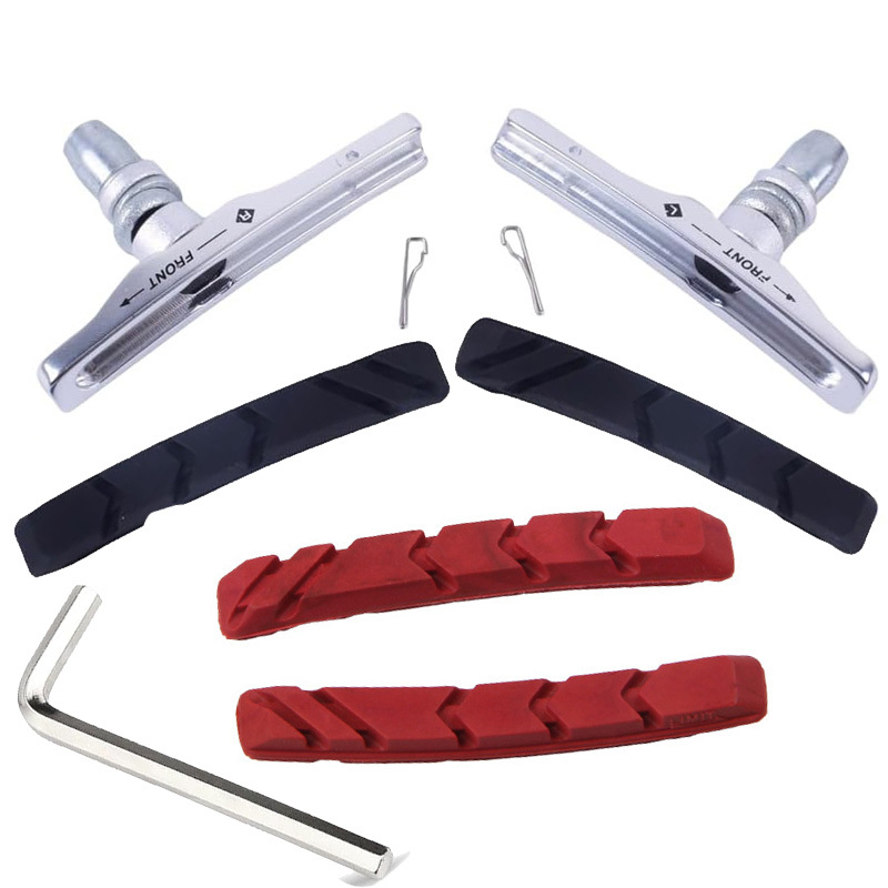 TEMU Guides-freins en V pour VTT avec plaquettes de frein remplaçables, plus une paire de plaquettes de rechange incluse