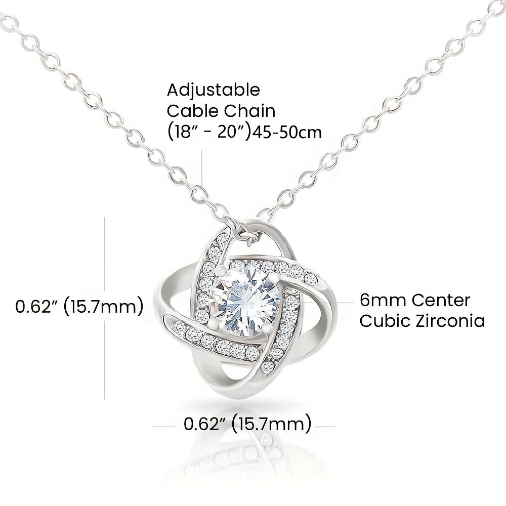 Women's Unique Knot Necklace for Wife, Gift for Her