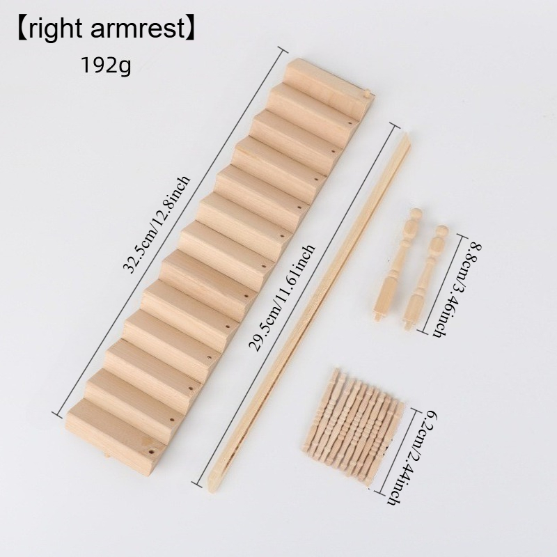 Image of 1:12 Dollhouse Handrail Staircase, Unfinished Wood Diy Miniature Furniture, Tiny Ornament, Miniature Cottage Accessory With Handrail Staircase