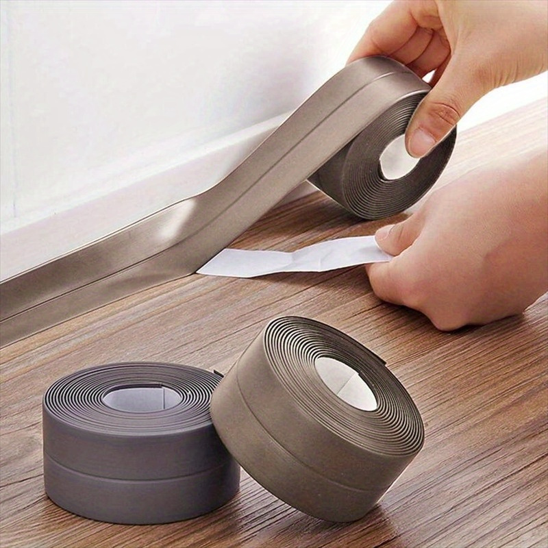 

Elegant Self-adhesive Pvc Floor Sealing Tape - Waterproof, Easy Clean For Home Renovation & Tile Decor