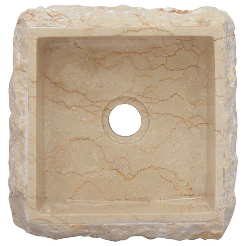 Marble Washbasin Measuring 30X30X13 Cm in Cream Color