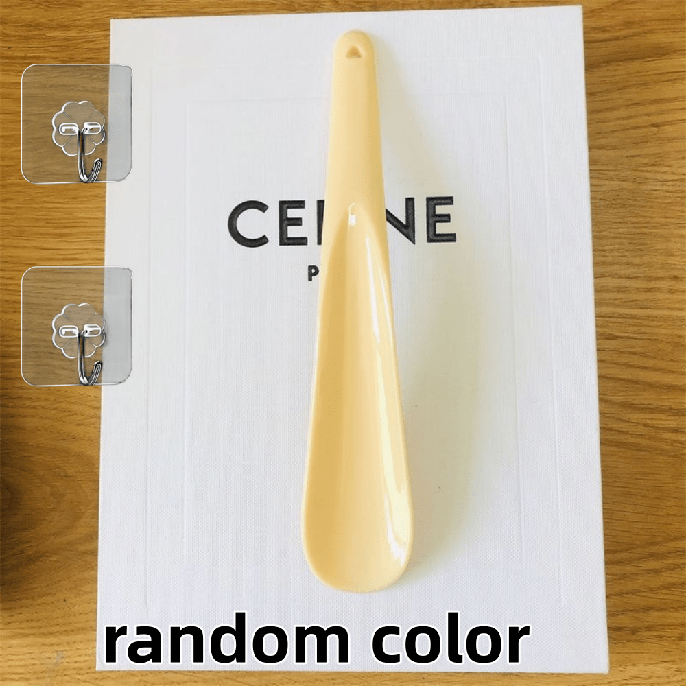 TEMU 3pcs Set, Color Random. Plastic Shoehorn + . Travel-friendly Shoehorn For Daily Home Use