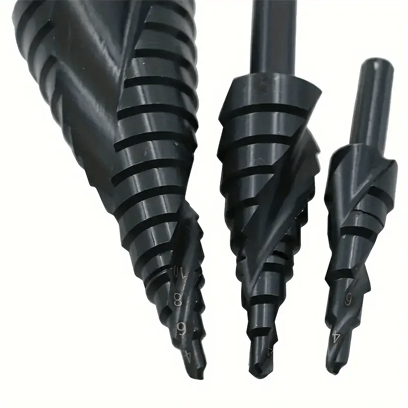 Stack Full 3pcs Cobalt Steel Step Drill Bit Set(4-32mm)- Heavy-duty Nitride Coated Hss Cobalt Drill Bits With Shank, Flute Metal/plastic/wood- Drill Compatible(no )