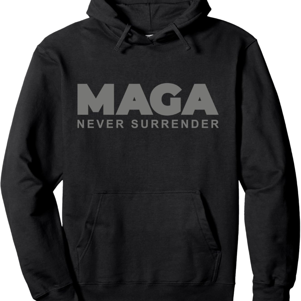 

Unisex Casual Hoodie With Maga Print - All Season Pullover With Front Pocket - Regular Fit Hooded Sweatshirt With Slight Stretch