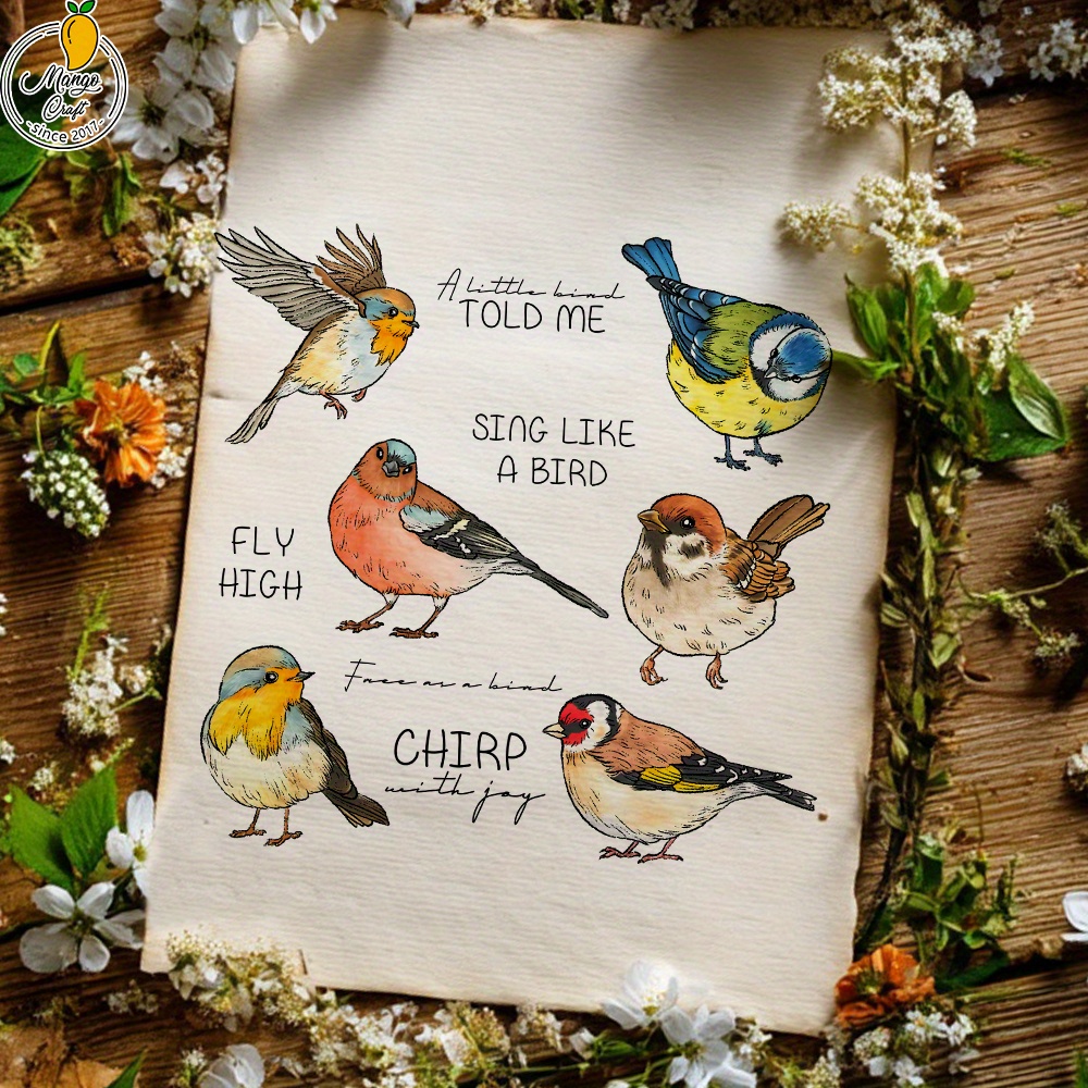 Snijmallen voor Scrapbooking, 3 Stks 11,2 x 8,3 cm Vogels