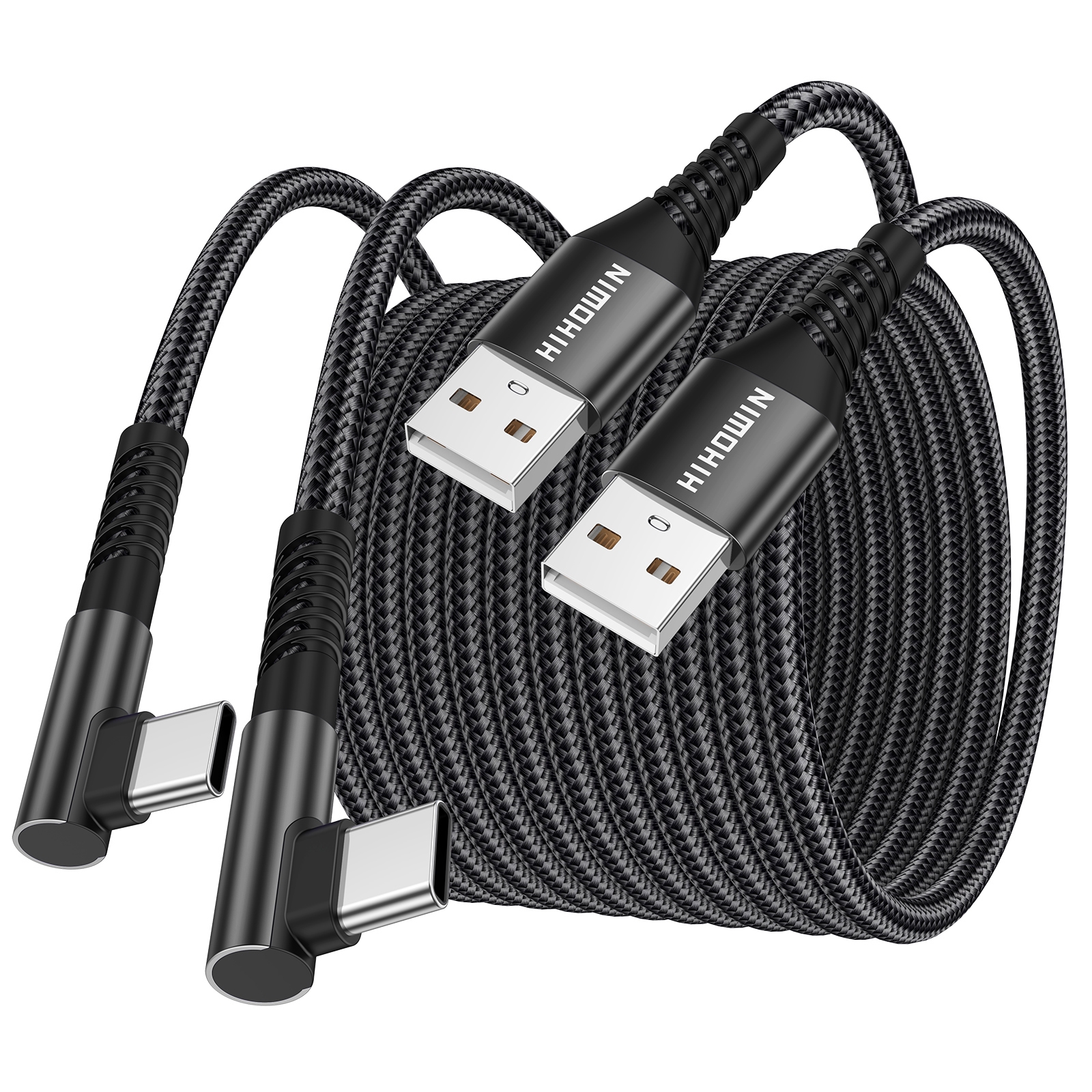TEMU Paquete de 2 cables USB A a USB-C, cargador tipo C en de carga rápida para la serie iPhone 18/17/16/15, para for Samsung Galaxy S10-S27, para