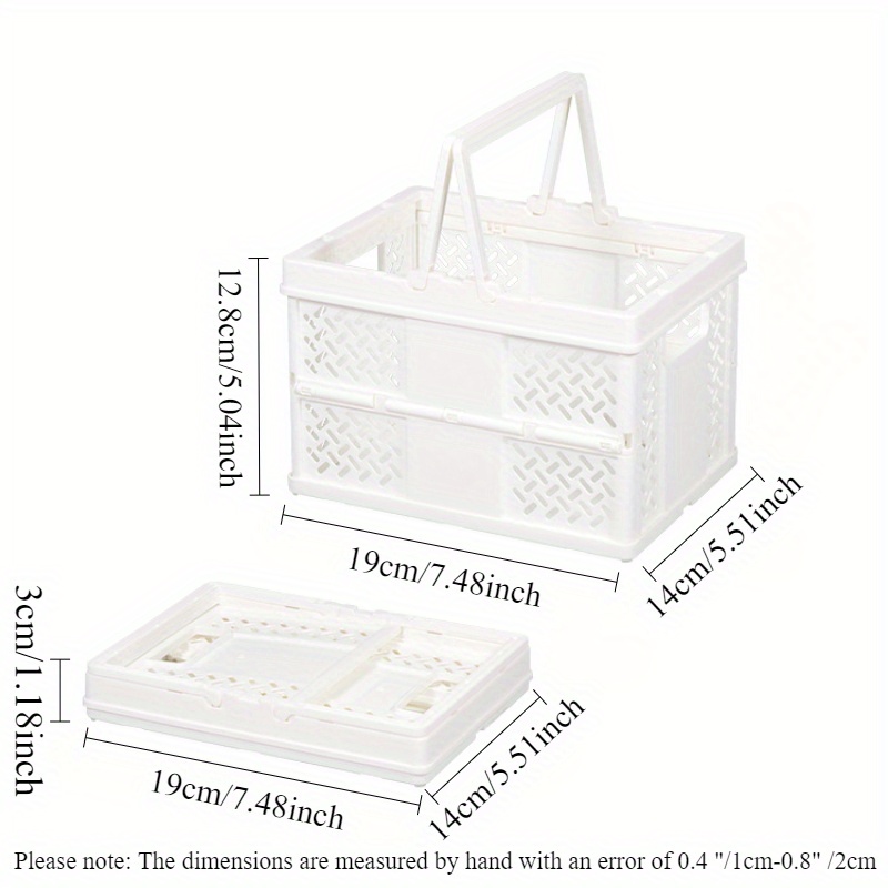 6pcs Classic Foldable Storage Baskets in Vibrant Colours
