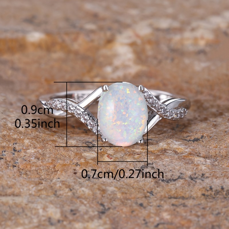 Vintage Inlay Zirconia Resin Ring for Women, Gift Idea