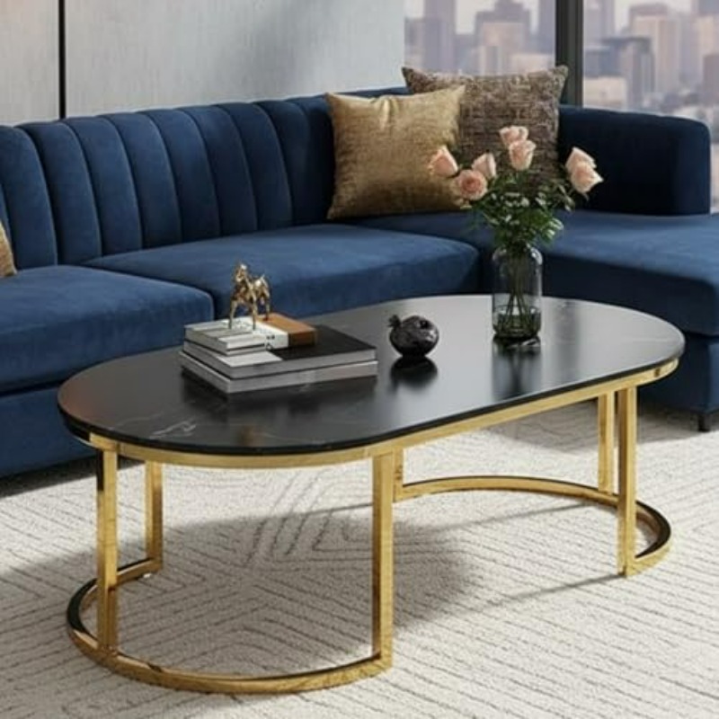 modern retro luxury coffee table writing desk non   golden suitable for living room office study minimalist furniture maintenance no   space saving design