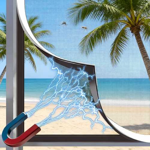 verstelbaar magnetisch horraam, eenvoudig te vervangen raamhor, wit frame met grijs glasvezelgaas, geschikt voor diverse raamtypes, verstelbaar horgaas, horraamset, wit frame met grijze rooster, minimalistisch horraam, verstevigd magnetisch frame, scheurbestendig materiaal/horraam