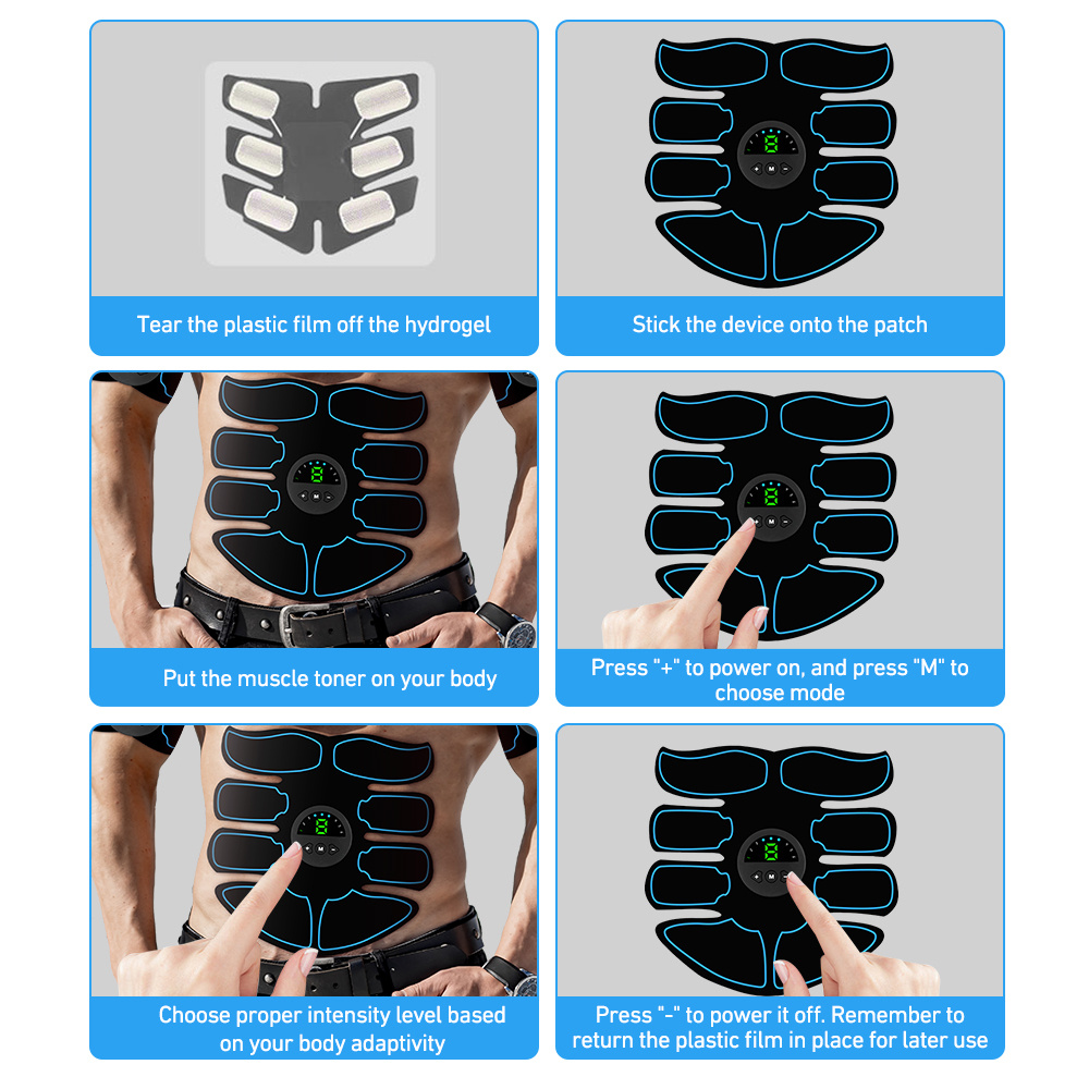 Unisex Muscle Pad with LCD Display for Easy Use Suitable for Home Office Travel