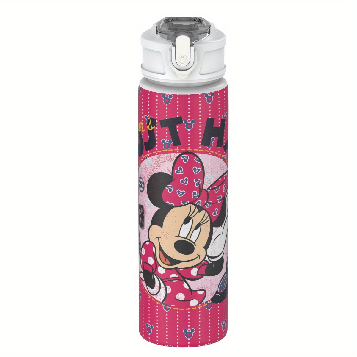 TEMU 1pc Mouse Plastic Water Bottle, Cute Printed Design Plastic Sports Water Bottle, , Reusable 25oz 750ml Plastic Water Cup, Lightweight Leak Proof