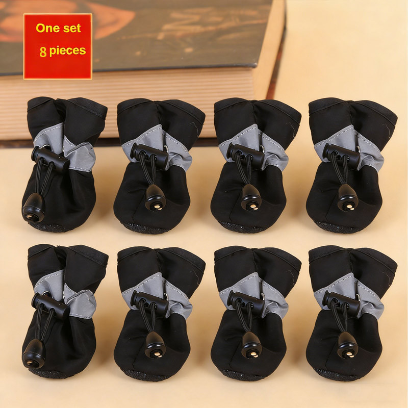 8pcs-dirty-scratch Small, Medium, And Large Dog Shoes- 4 Sizes Small To Large Dogs- Protect And -