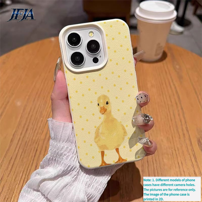 TEMU Phone Case - Yellow Duck Polka Dot Background Pattern Case For Iphone 16/16 Pro/16 Plus/16 Pro Max/16e/ Pro/15 Pro Max/14/14 Pro/14 Plus/14 Pro