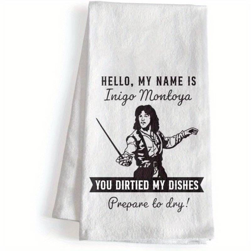 TEMU 1pc 18×26 Inch Soiled , To Dry! Humorous Kitchen Cloth, Dish Cloth, Entertaining Tea Towel, Unique Dish Product, Kitchen Decoration, Tea Item