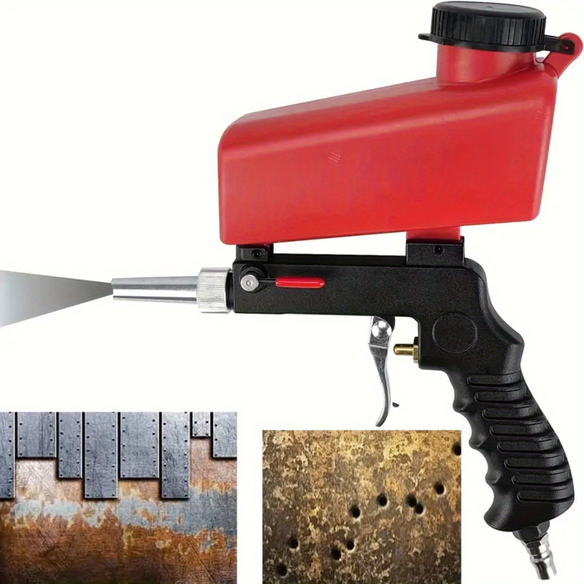 1pc 90psi adjustable sandblasting gun   pneumatic adjustable small air blasting derusting sandblasting sand removal blasting  