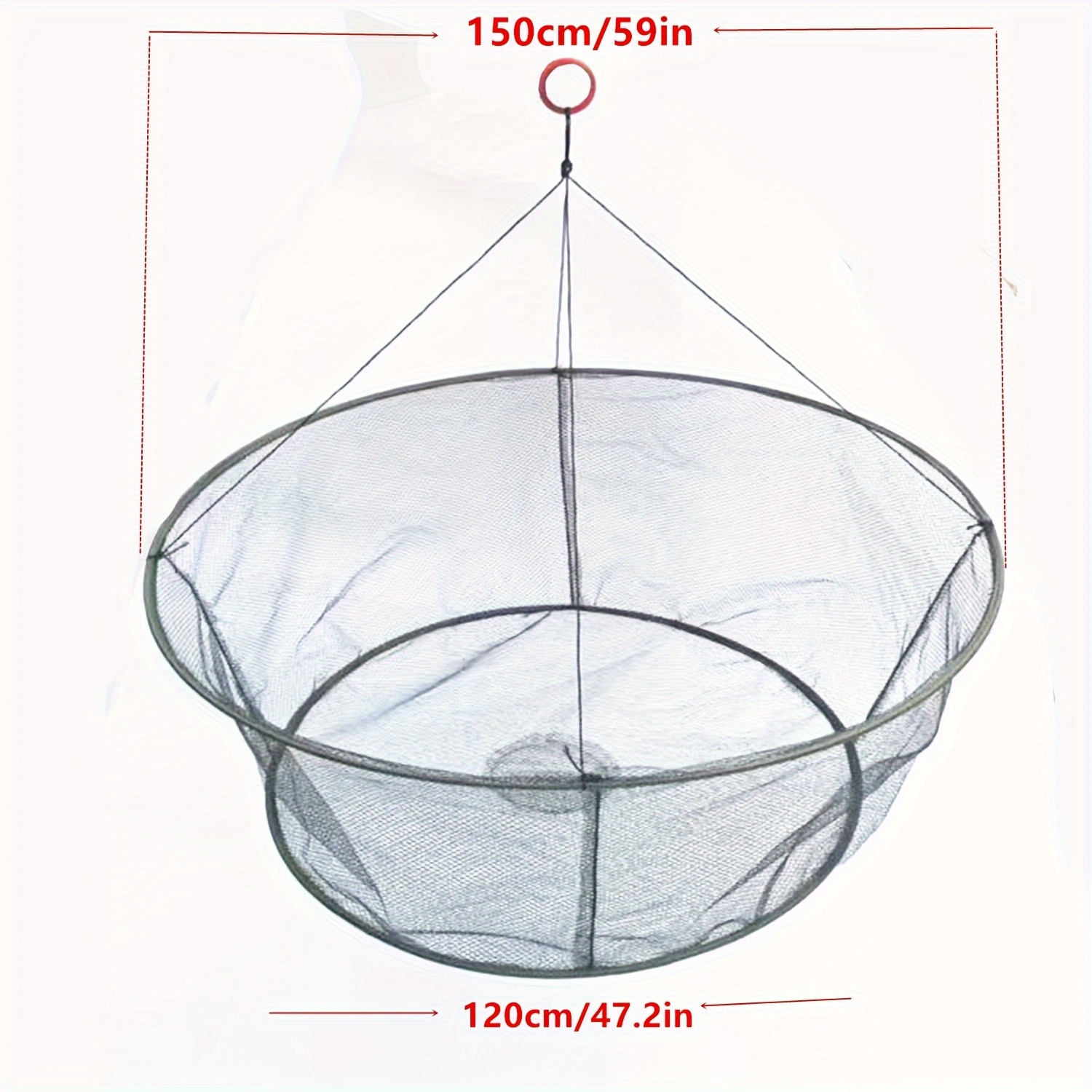 Large Open-fish And Shrimp Net- Durable Pa Nylon, , Automatic Throw Cage, Suitable For Crab, Eel, Etc., Perfect For Reservoir, Pond Or
