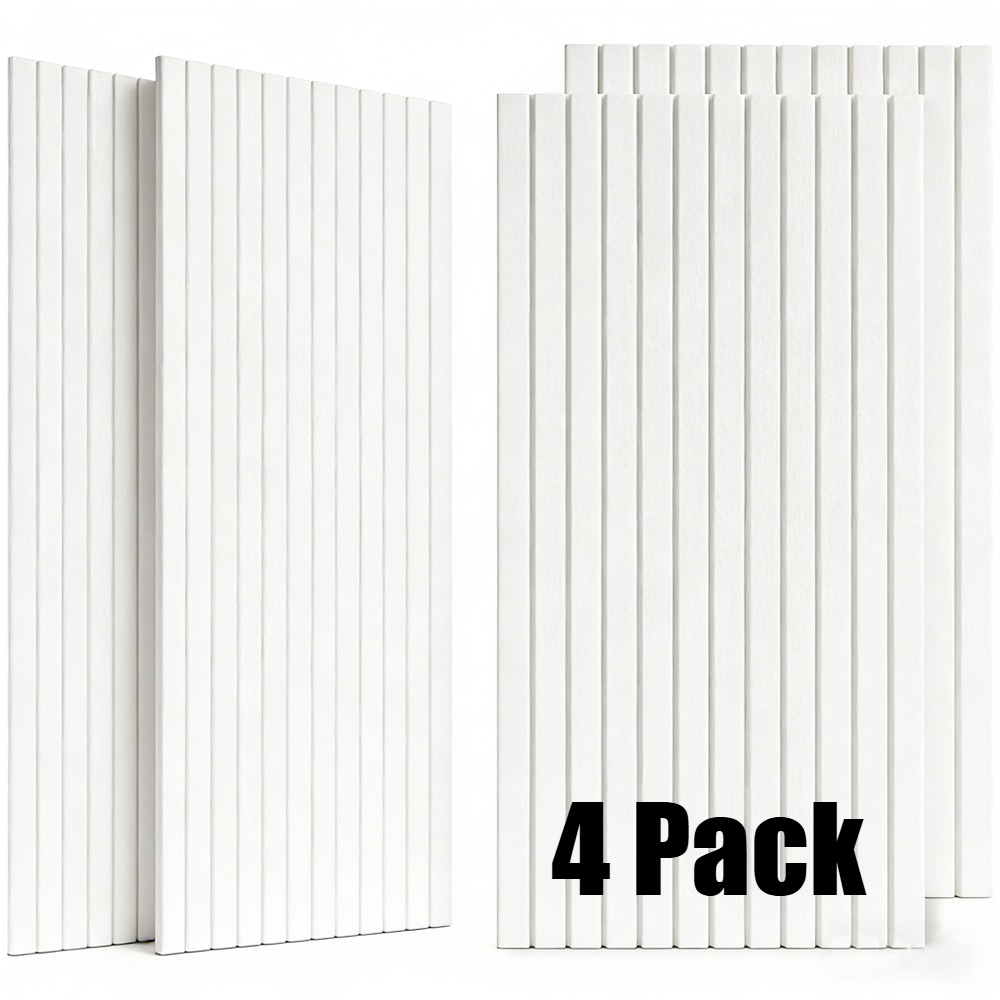 4pcs Sound-absorbing Panel Set, 59.94cm * 29.97cm Decorative Large-size Sound-absorbing Wall Panels, Suitable for Soundproofing in Offices, Home Theaters, Recording Studios, and Living Rooms, Smoke Gray