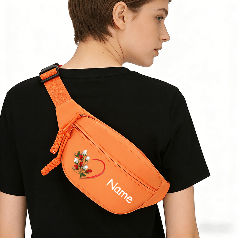 TEMU Customizable Chest Bags And Crossbody Bags, With Name Personalization, Zipper Closure, Tassel Zipper Design, Korean-style Ins Trendy Crossbody