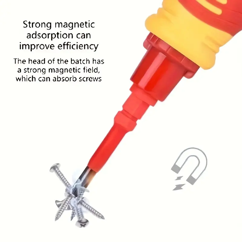 14 in 1 portable electrician screwdriver set with ratchet handle metal multi functional repair tools for electrical work phillips flathead and torx heads for compact screwdriver se no electricity Product details 4