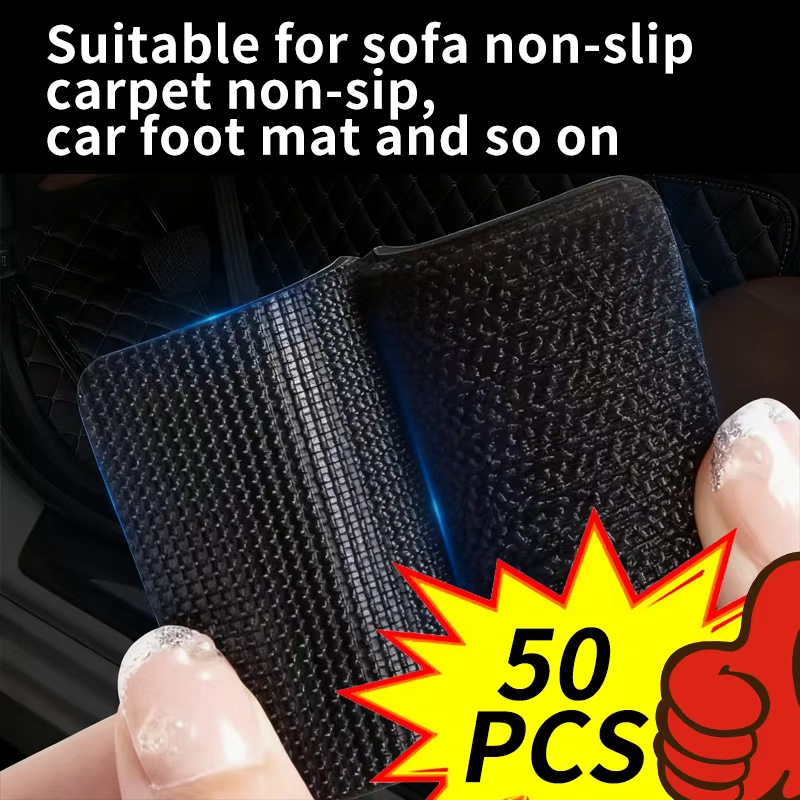 50pcs/25 Pairs Strong Nylon Self-adhesive Cable Ties Special Self-adhesive Tape For Floor Mats High Scratch- Durable Vehicle Interior Modification/office Home Diy Essential