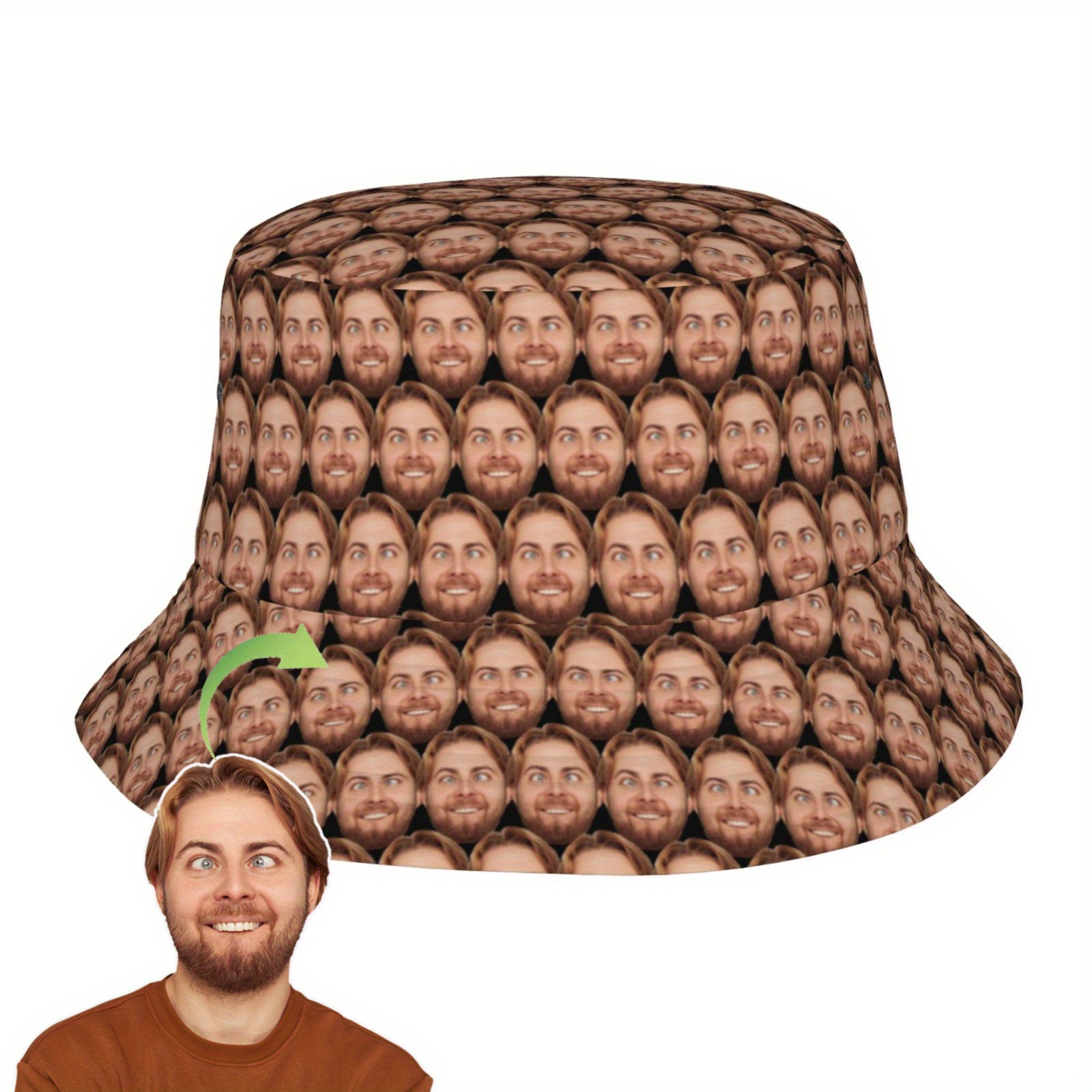 TEMU Sombrero de con Foto Personalizada, Sombrero de con Personalizado, Sombreros de Personalizados para Despedida de Soltera, Sombrero Personalizado