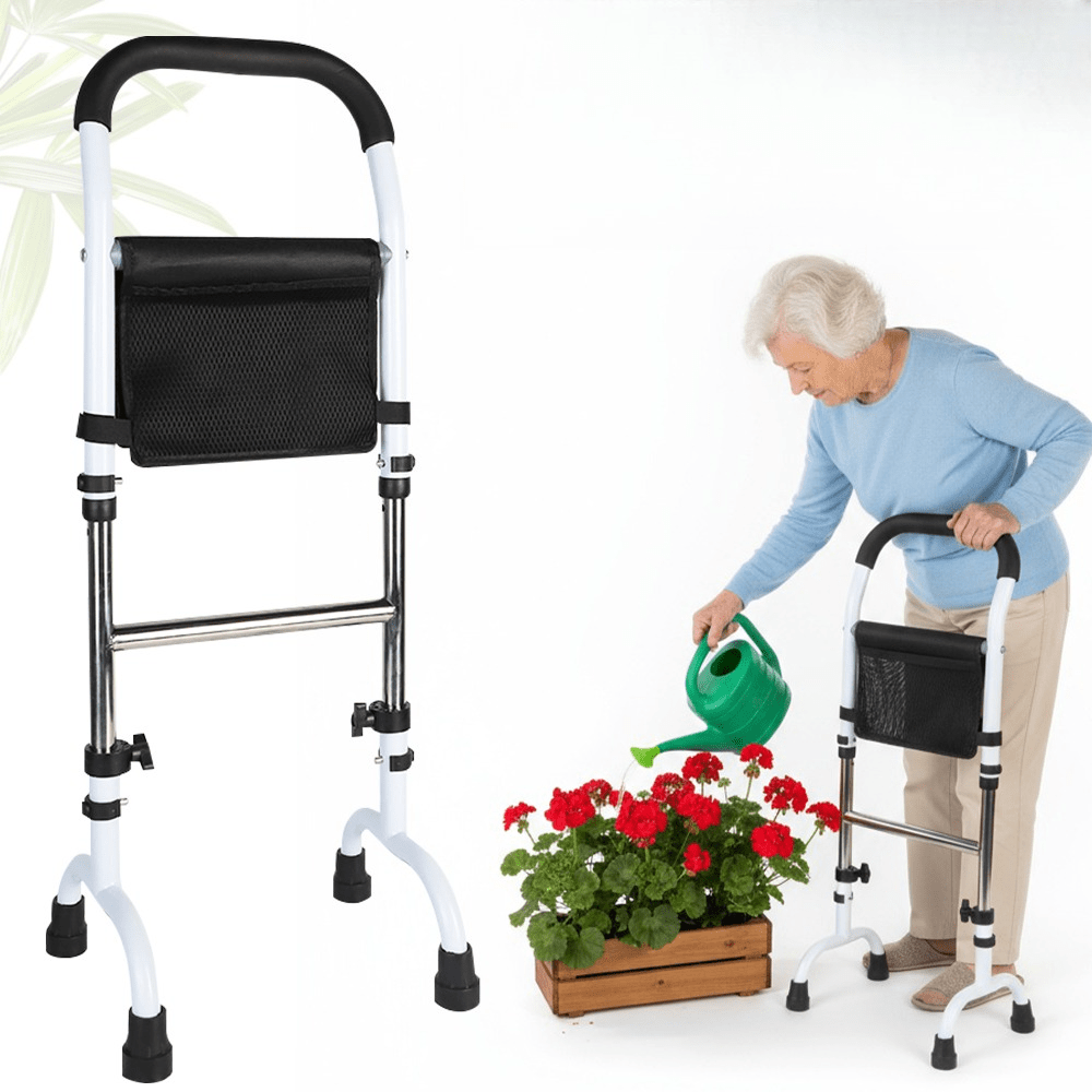 TEMU Standing Aid Bedside Armrests, Adjustable Height Walking Aids With Foot Pads, Mobility Aids For Bed, Sofa, Toilet Floor