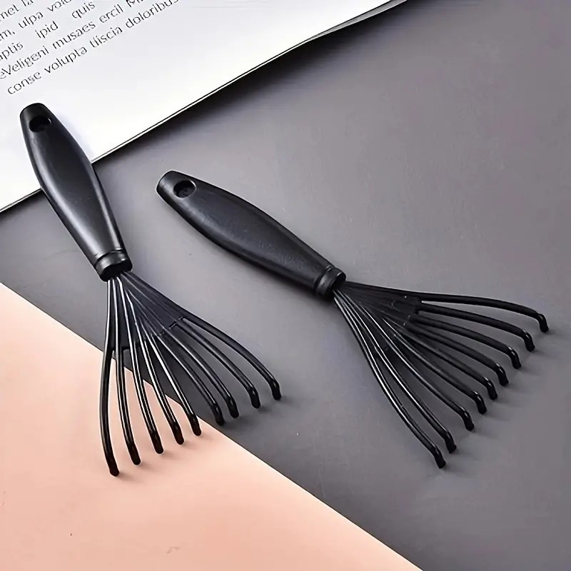 TEMU 1pc Air Cushion Comb & Hairbrush Cleaning Tool - Mini Claw Design For Easy Hair Removal, Abs Plastic Handle, Black Bristles, Ideal For All Hair Types, Comb Cleaning Tool | Tool | Durable Bristles