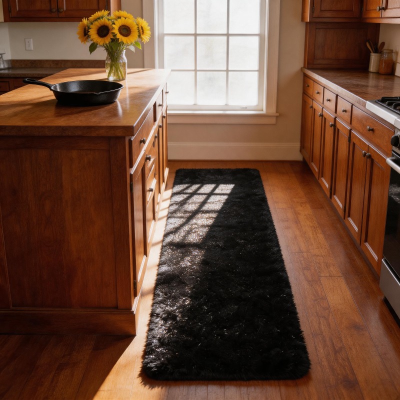 1pc Plush Thick Soft Mat Mat Suitable For Bedroom Living Room - Non-slip Backing, Thick Pile With Adhesive Fiber, Hand Washable Modern Covering For Indoor, & Mat