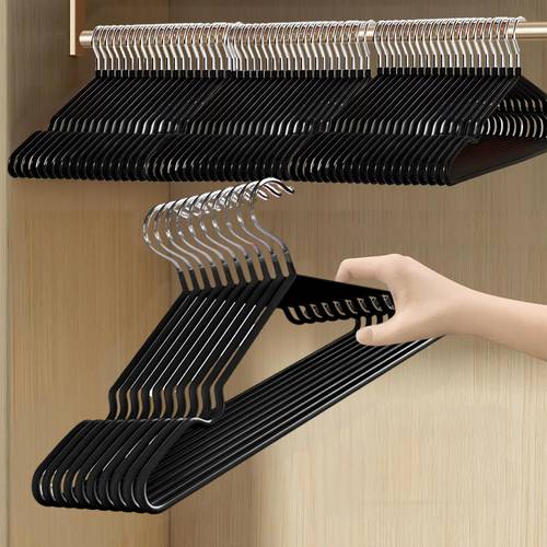 non slip coated metal suit hangers heavy duty hangers metal shirt hangers traceless simple hangers multifunctional hangers