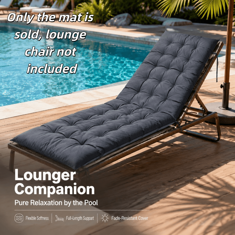 TEMU Coussin de mobilier de patio - coussin de chaise longue pliante lourde, et respirant, tapis de portable et pliable, convient pour le camping, la