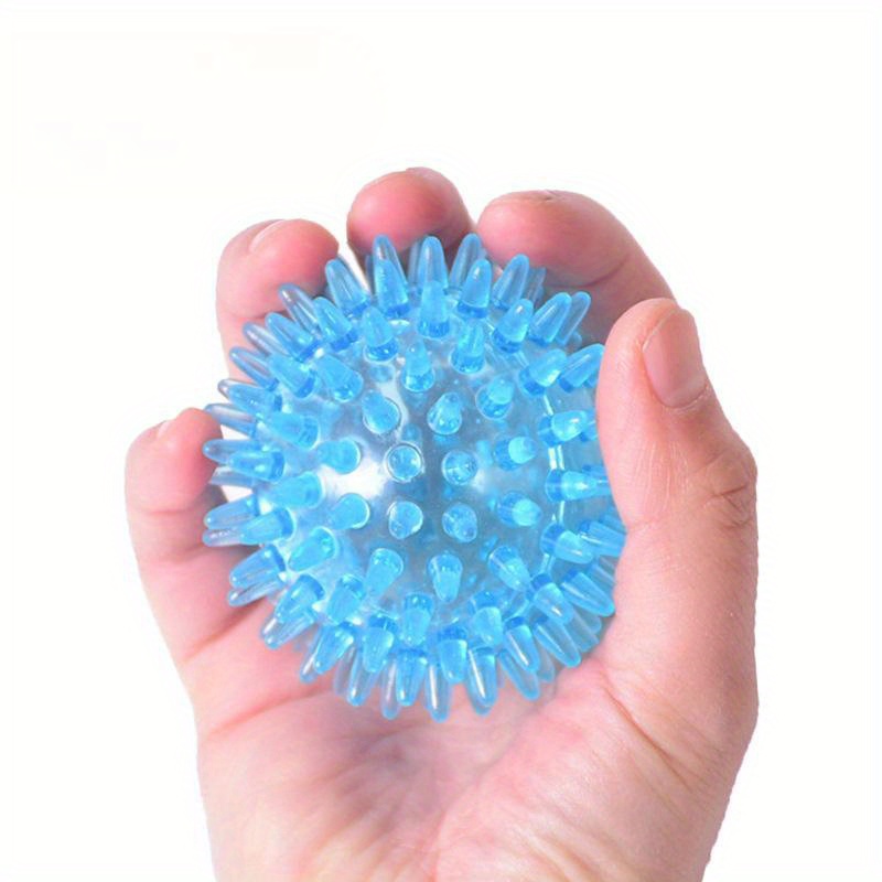 A Soft, Transparent, Hollow Spiky Ball Designed For Strength Exercises And Stress, Ideal For Hand And Wrist Massage And Finger Practice