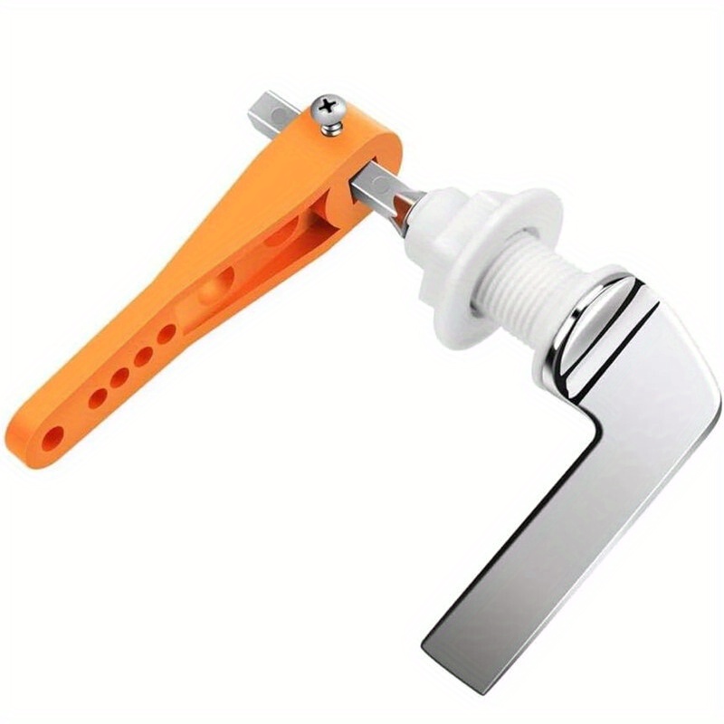 TEMU Toilet Flush Handle Replacement Universal Fit Toilet Handle Chrome Metal, Toilet Handle Chrome Plated Toilet Handle, Flush Lever Kit For Toilet