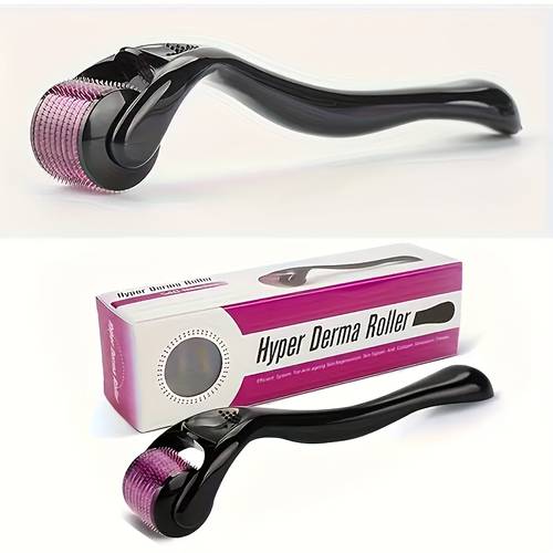 1 2 piece 0 25mm titanium alloy beard roller unscented for men and women promotes hair growth adds density texture