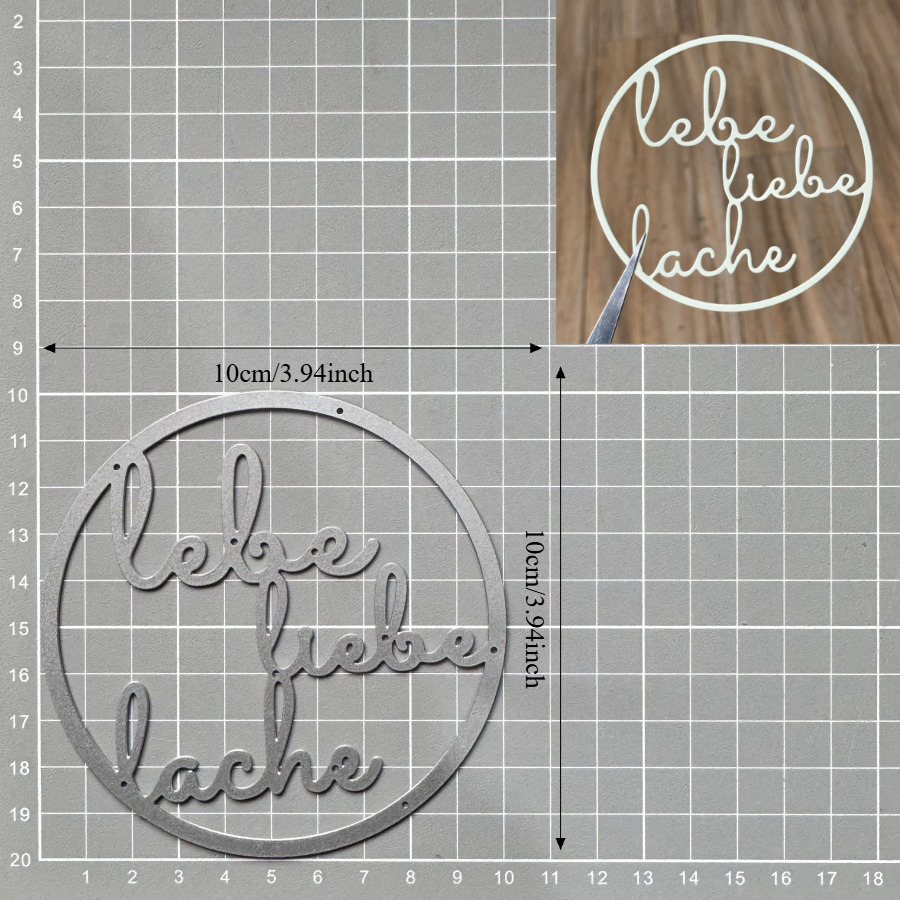 E-shop Neu eingetroffene Lebe Liebe Metall Schneidstempel für Scrapbooking, Kartenherstellung, Schablonen und Prägungs-Basteldekoration
