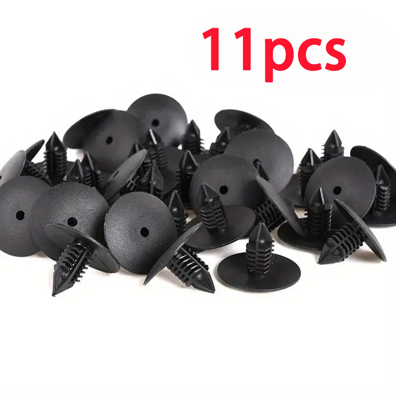 TEMU Bague de protection de jante de roue de voiture 10 mm, clips de garniture anti-éclaboussures en plastique noir, clip de serrage adapté pour Clio