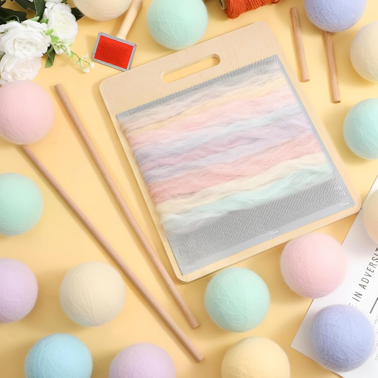 6pcs Wool Carding Brush Set for DIY Wool Craft