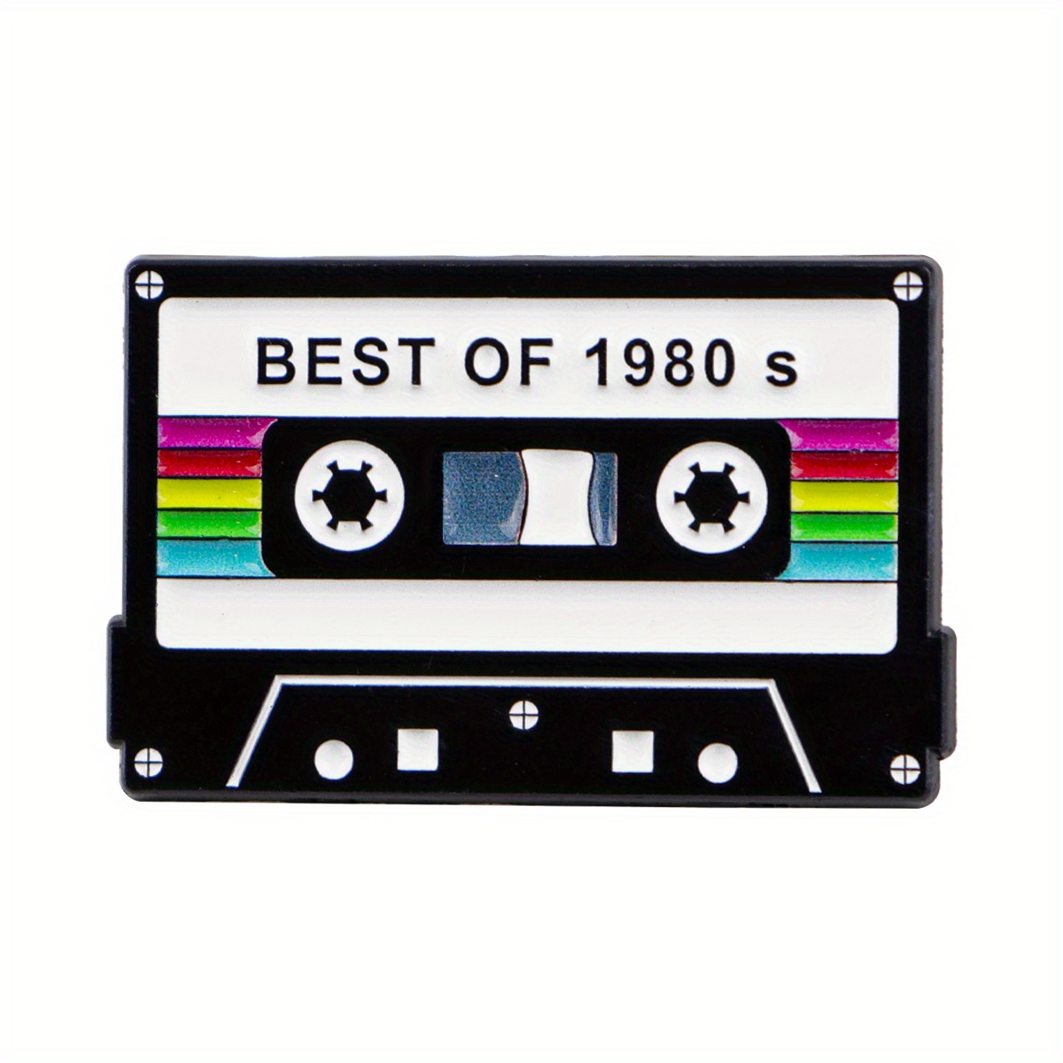 Image of 1pc Retro Cassette Tape Enamel Pin Cute Lapel Pins Badges On Backpack Men's Brooch Clothes Gift Jewelry Fashion Additions