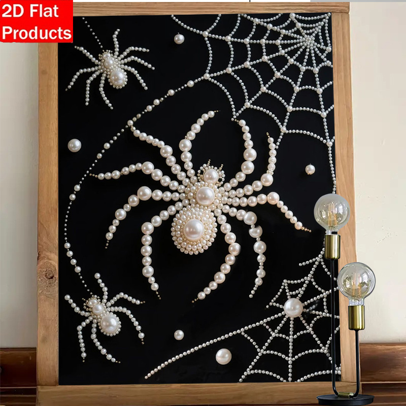 TEMU 2026 Painting Featuring And Web. This Unframed Craft With Diamonds Is A Art Piece, Suitable For Bedroom Decor, Living Room Wall Art, Room Embellishments, And Artworks, Perfect For Ramadan