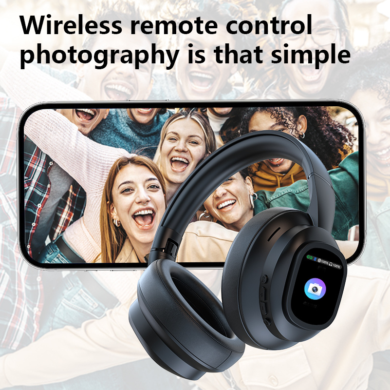 New Hybrid Active Noise-cancelling Headphones(with Touchscreen), Intelligent AI Translation, Remote Control Photography, Wireless Headphones with Microphone, Soft Ear Pads, Multiple EQ Bass, Comfortable Fit Ear Cups, Suitable for Tablets